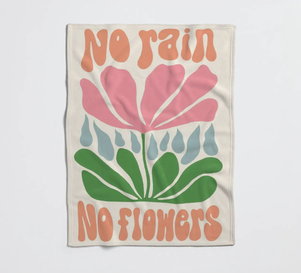 Niente pioggia. Niente fiori coperta in pile da mary shop