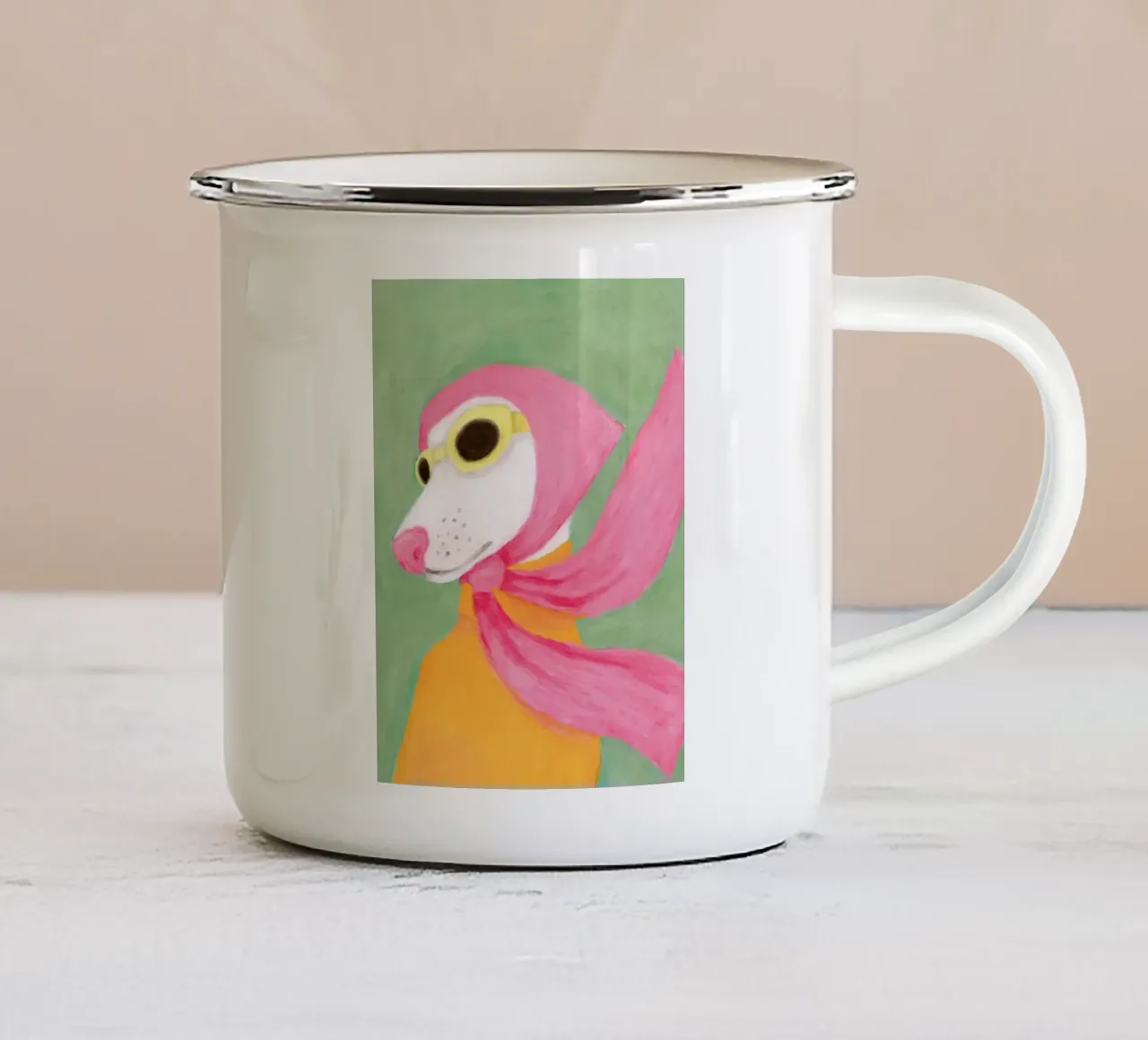 Doggo d'epoca tazza in smalto da mary shop
