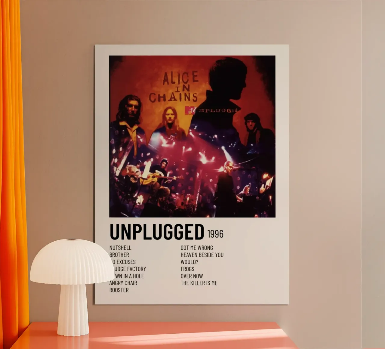 Alice In Chains Unplugged poster con telaio in plastica da Roronoa7