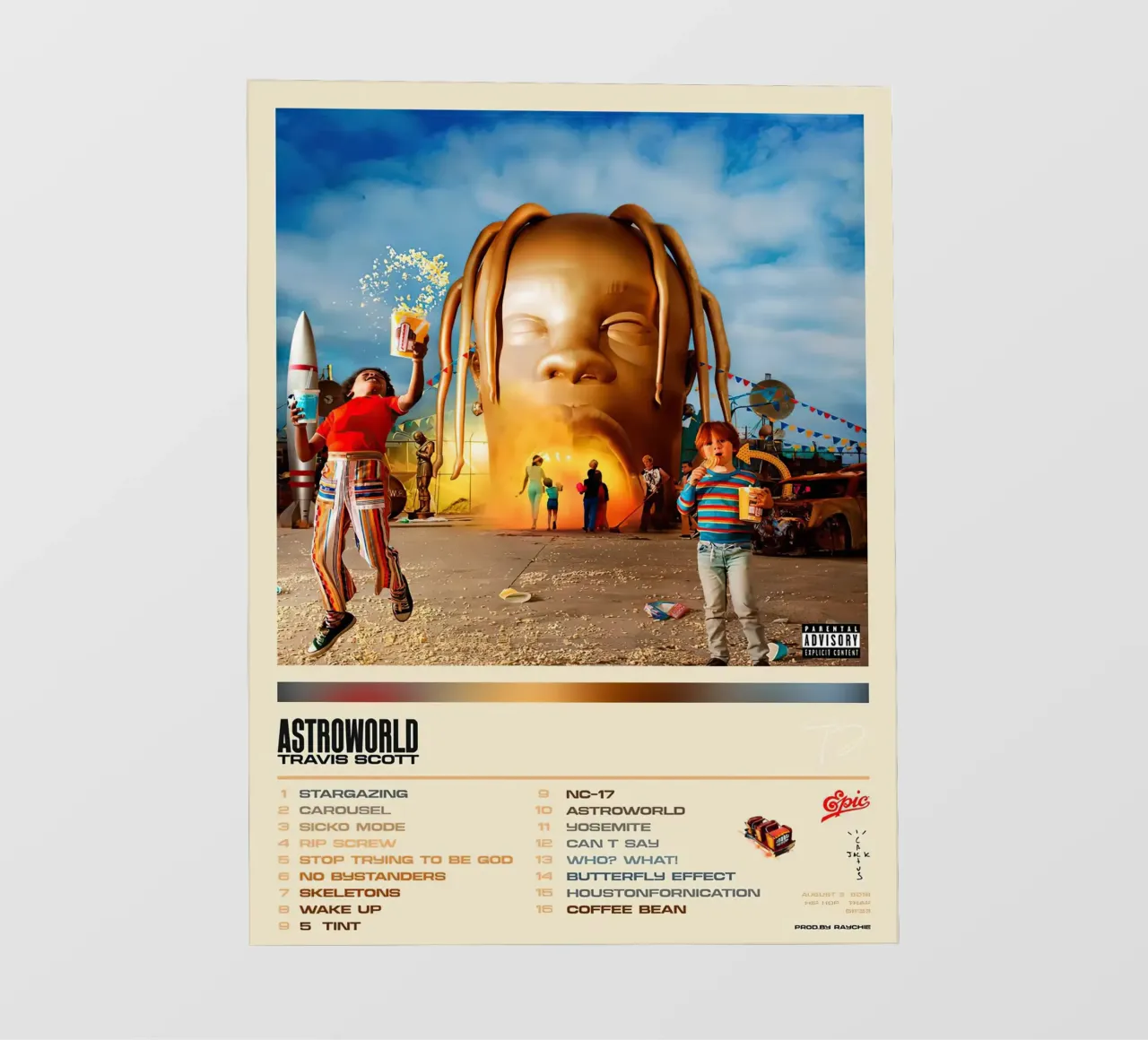 Travis Scott Astro World pellicola backlit da Roronoa7