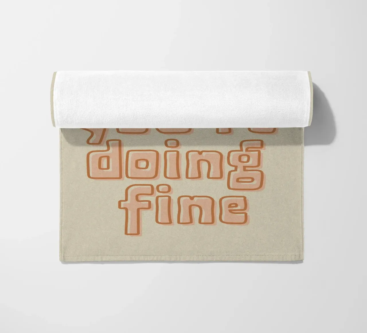 Slow Down beach towel by PurePeachStudio