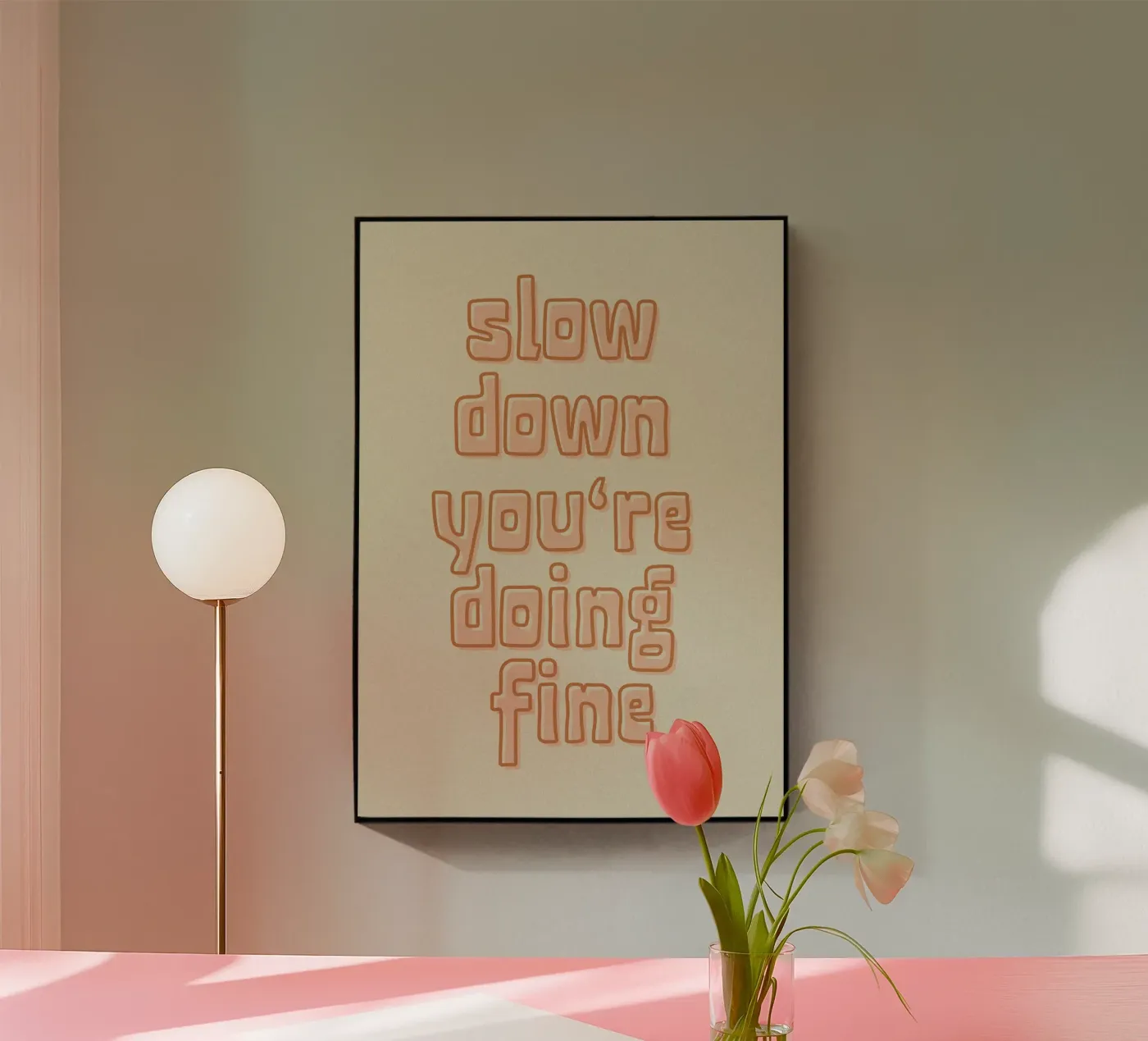 Slow Down plexiglas de PurePeachStudio