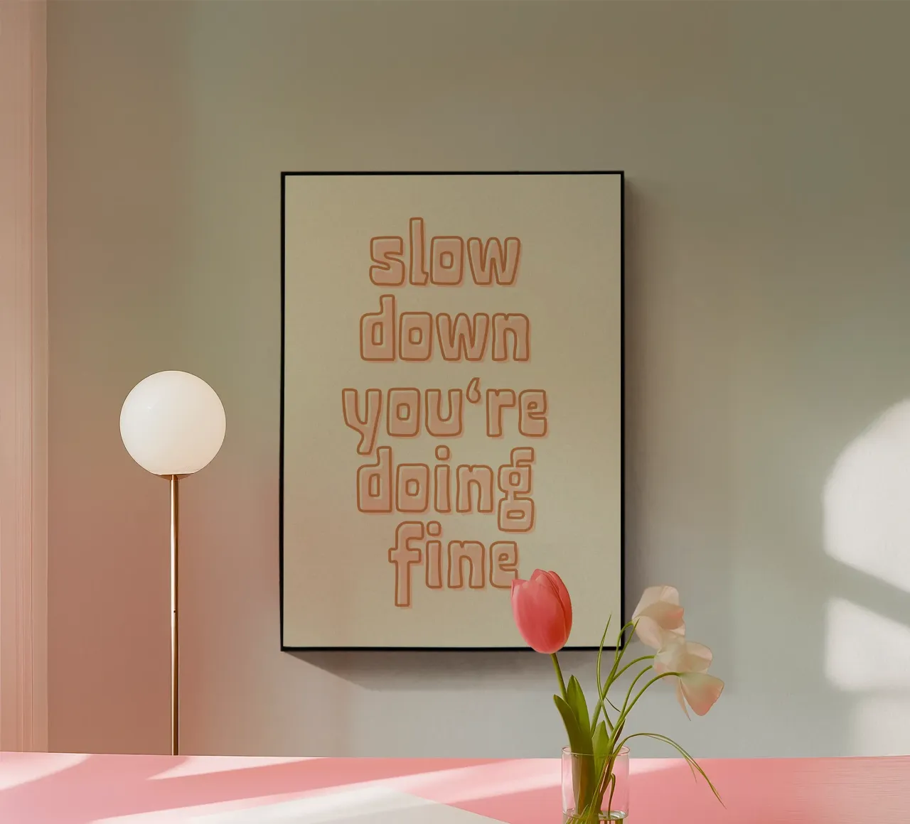 Slow Down plexiglas de PurePeachStudio
