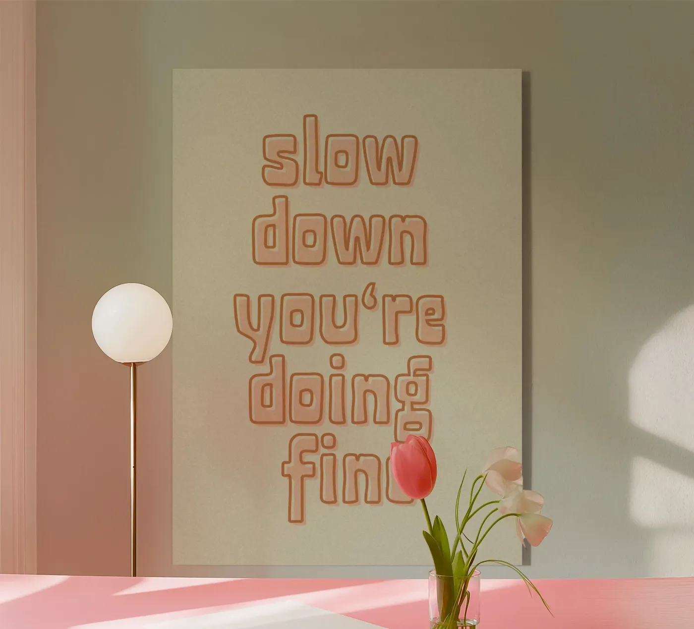 Slow Down plexiglas de PurePeachStudio