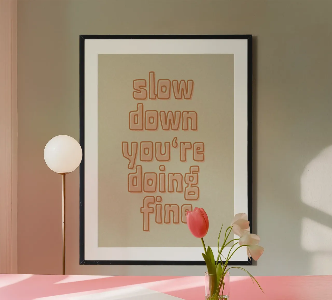 Slow Down poster by PurePeachStudio