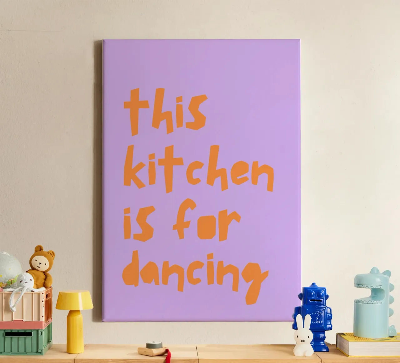 Kitchen Dancing canvas by PurePeachStudio
