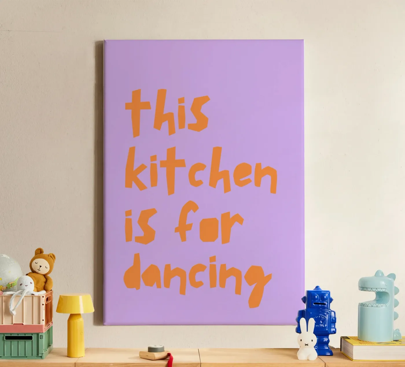 Kitchen Dancing canvas by PurePeachStudio