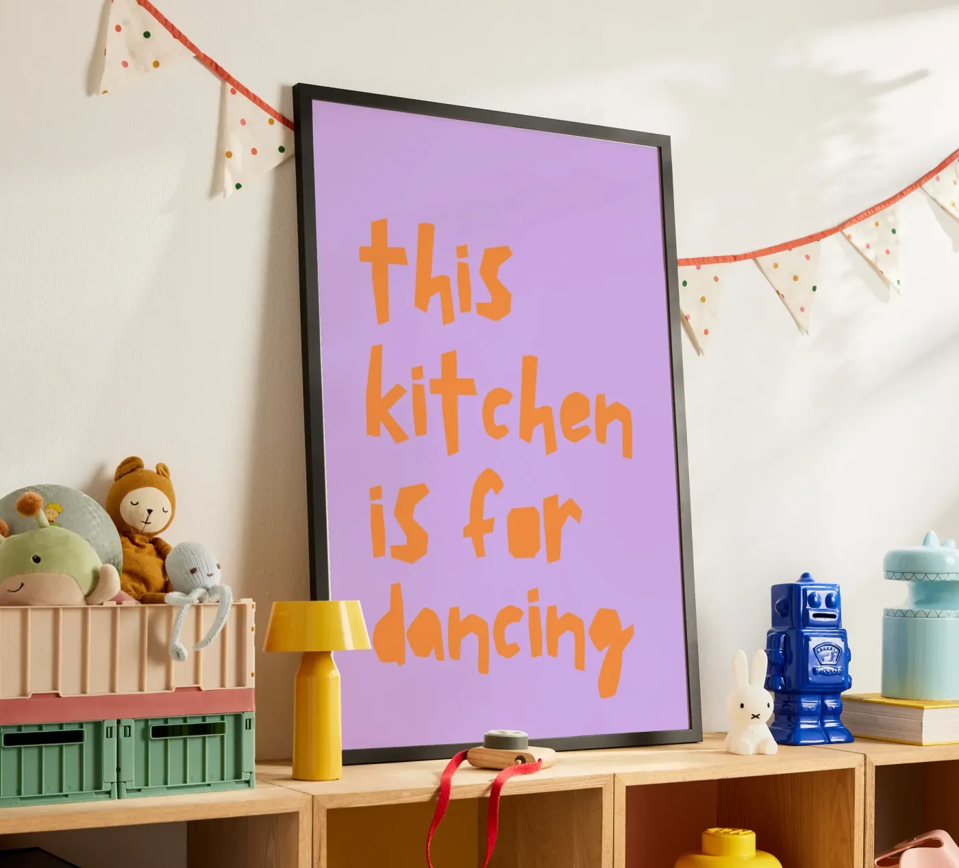 Kitchen Dancing poster by PurePeachStudio