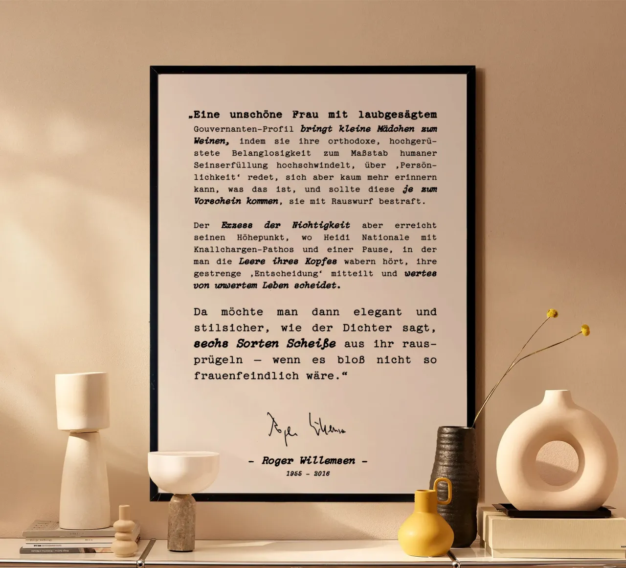 Roger Willemsen sulla citazione di Heidi Klum poster da mgx