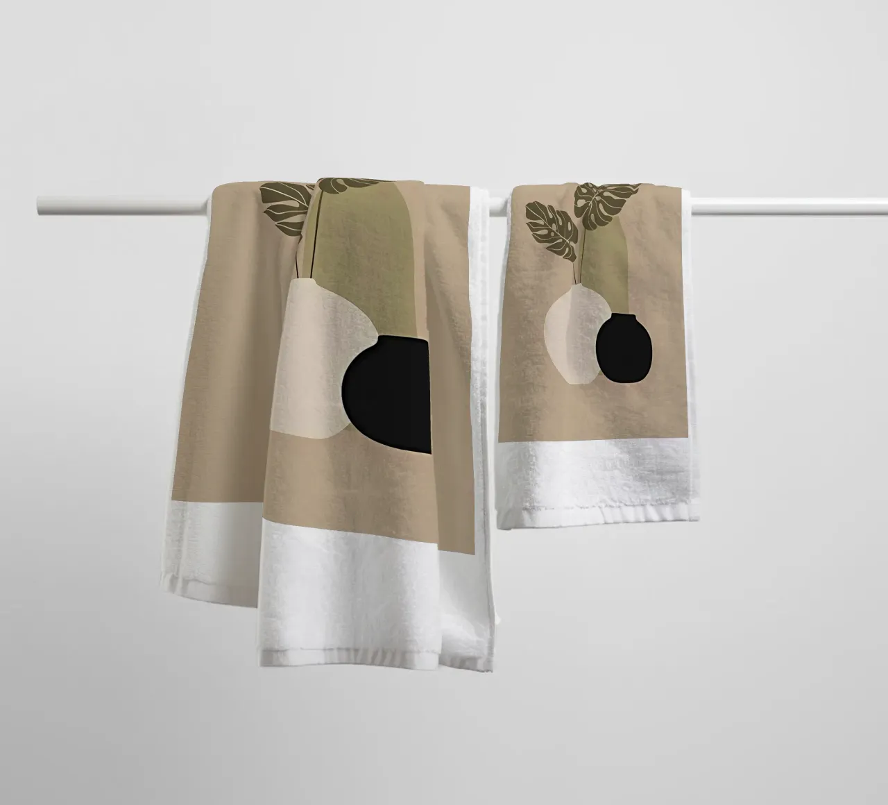 Schaduwen van Sereniteit badhanddoek van Jose