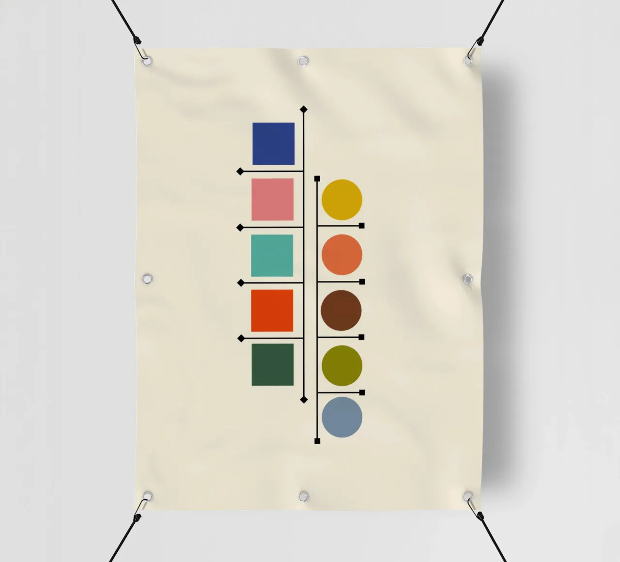 Atomic age shapes deco telo in pvc da TijanaArtStudio88