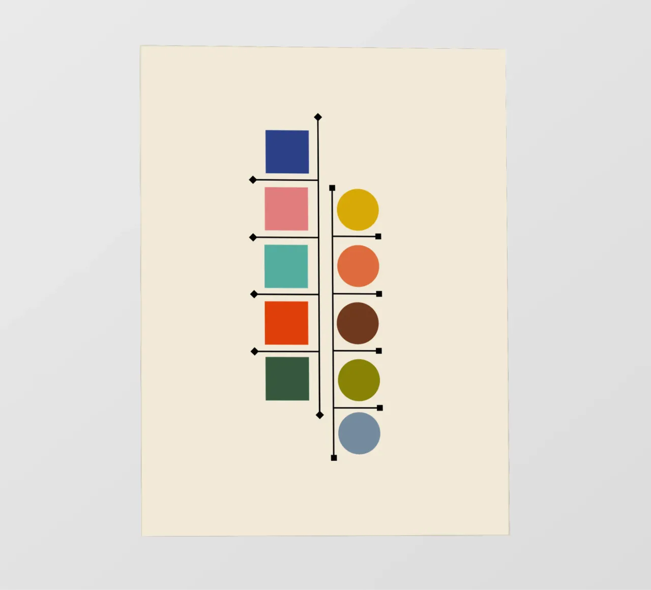 Atomic age shapes deco telo in pvc da TijanaArtStudio88