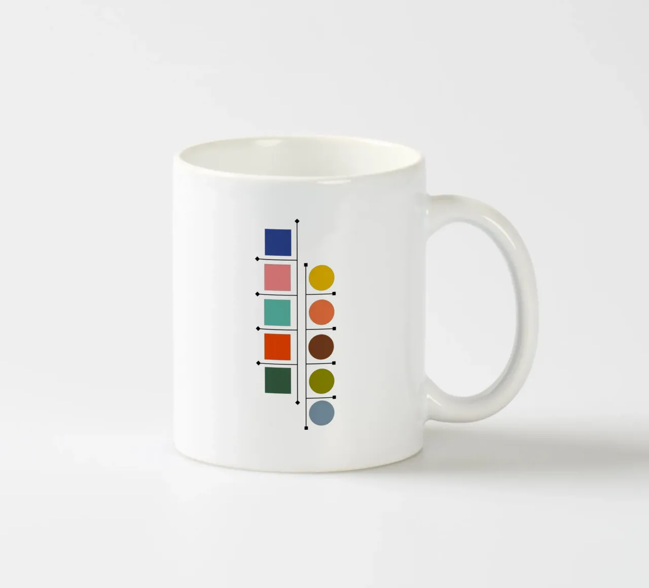 Atomic age shapes deco tazza in ceramica da TijanaArtStudio88
