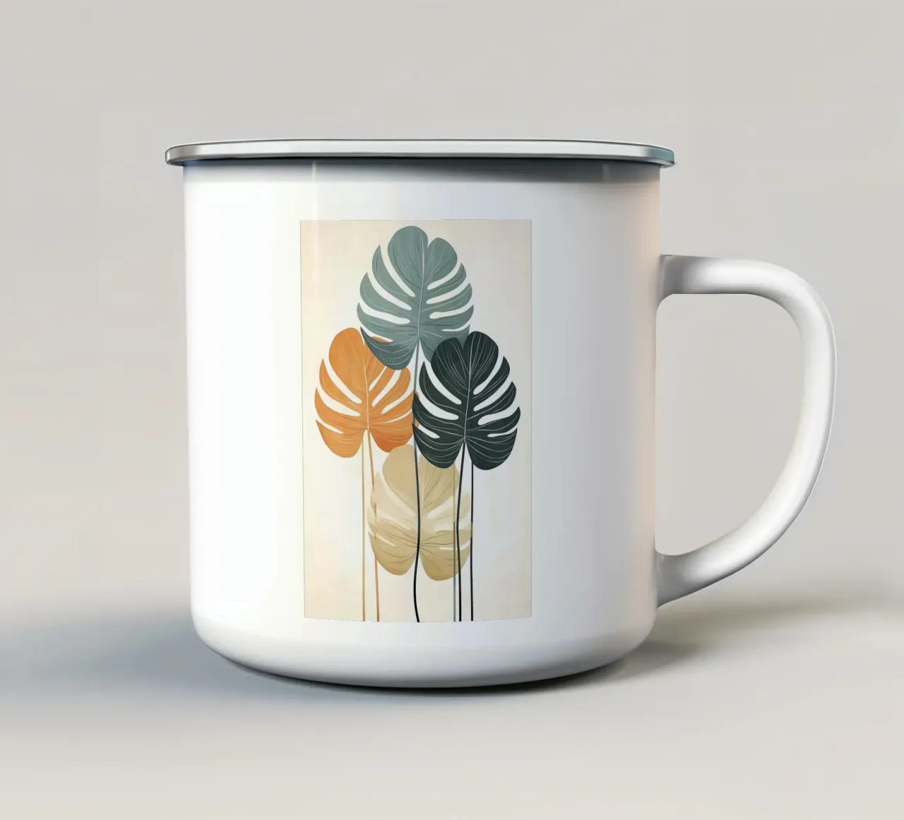 Natura morta botanica minimale tazza in smalto da Jose