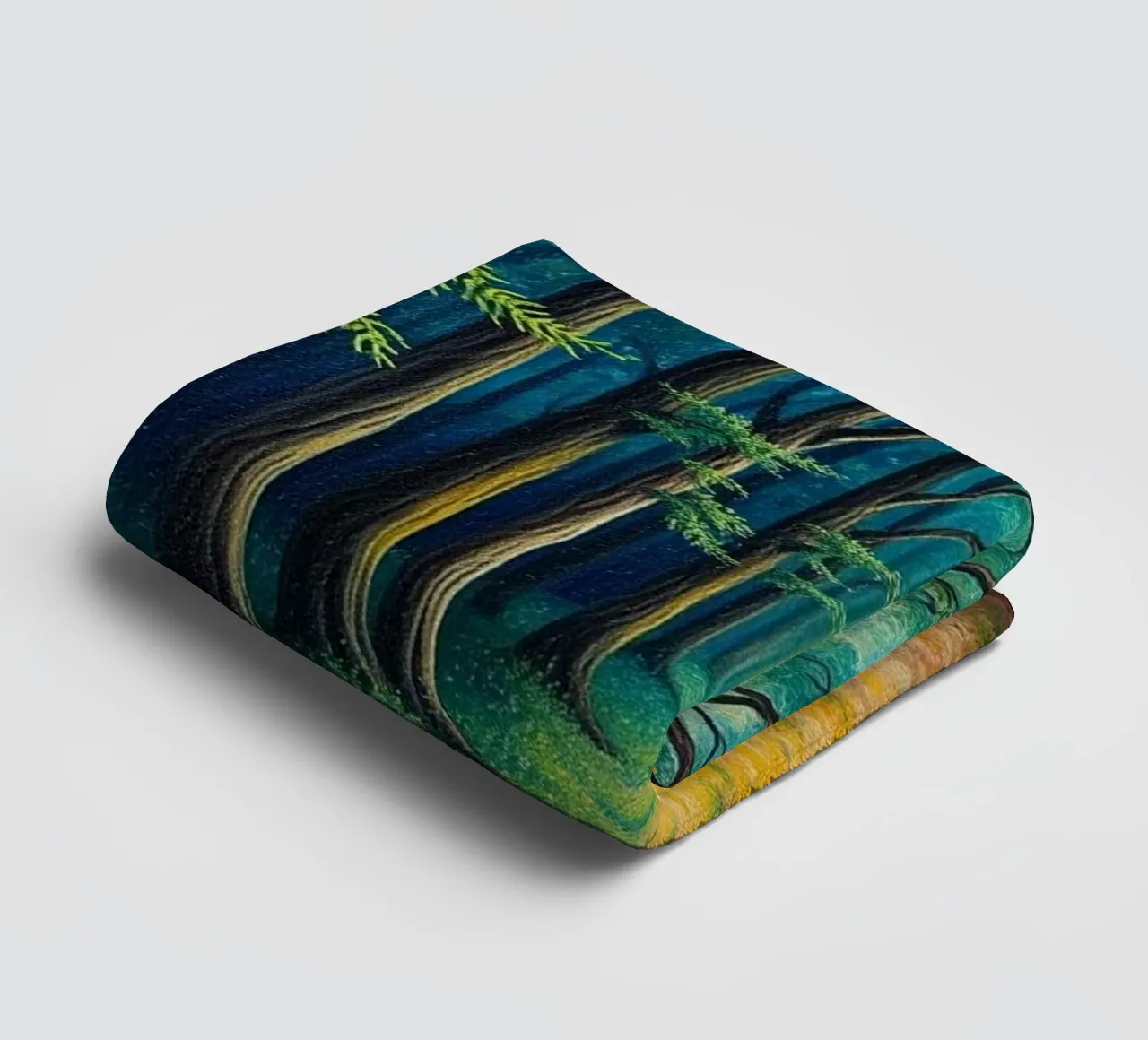 Enchanted Forest Path: A Serene Journey into a Luminous, Mag towel by Artistic-shop