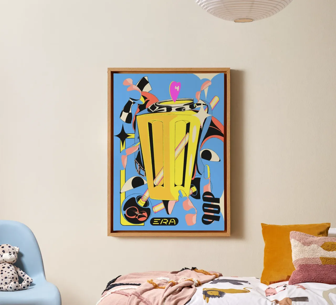 L'era pop tela con Cornice a cassetta da illustfire