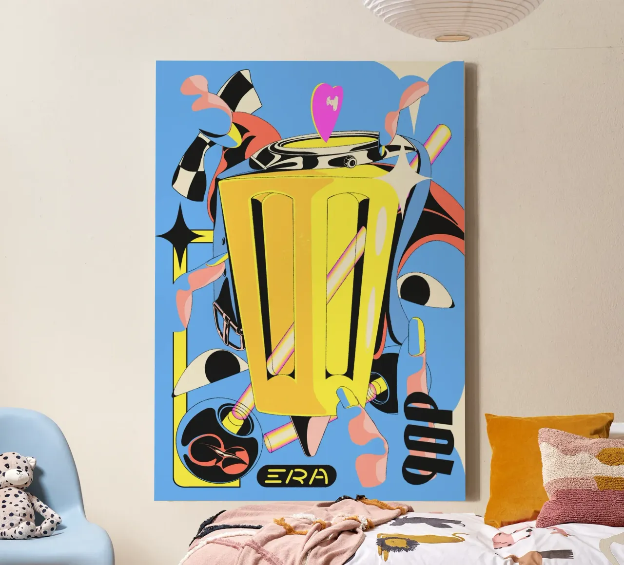 L'era pop tela con Cornice a cassetta da illustfire