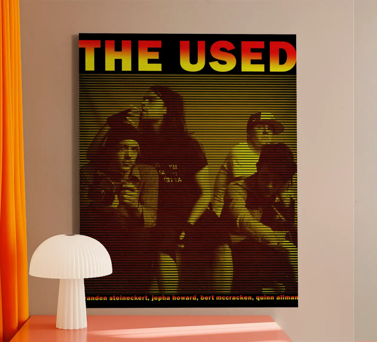 Jepha Howard en de leden van The used canvas met Baklijst van igoshartwrks