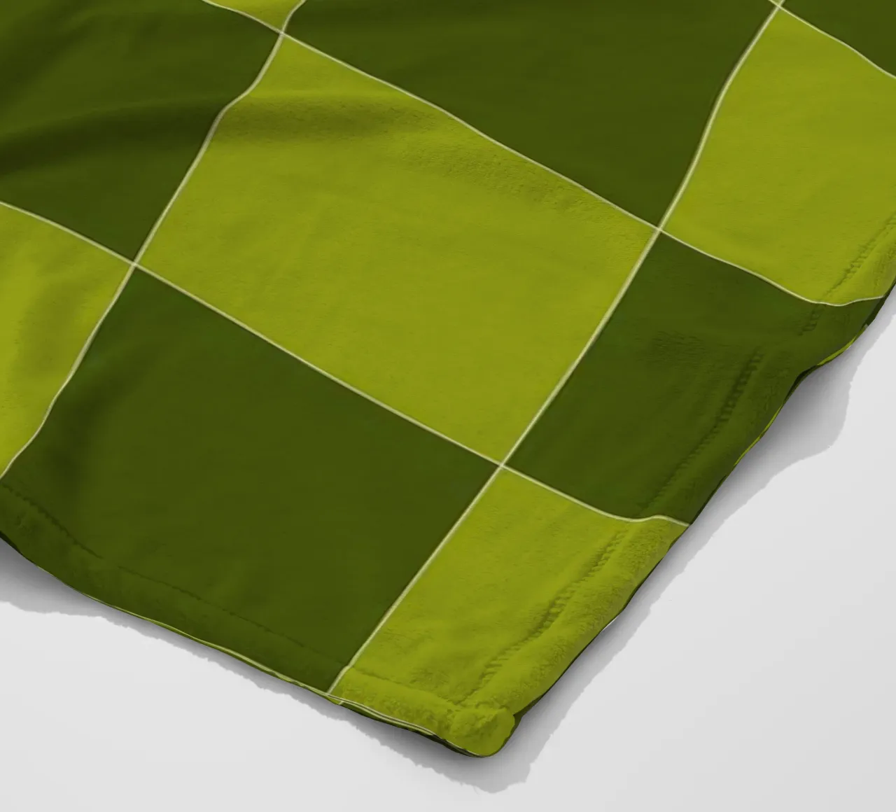 Groovy retro vibrant pattern checks- Sap green coperta in pile da TijanaArtStudio88