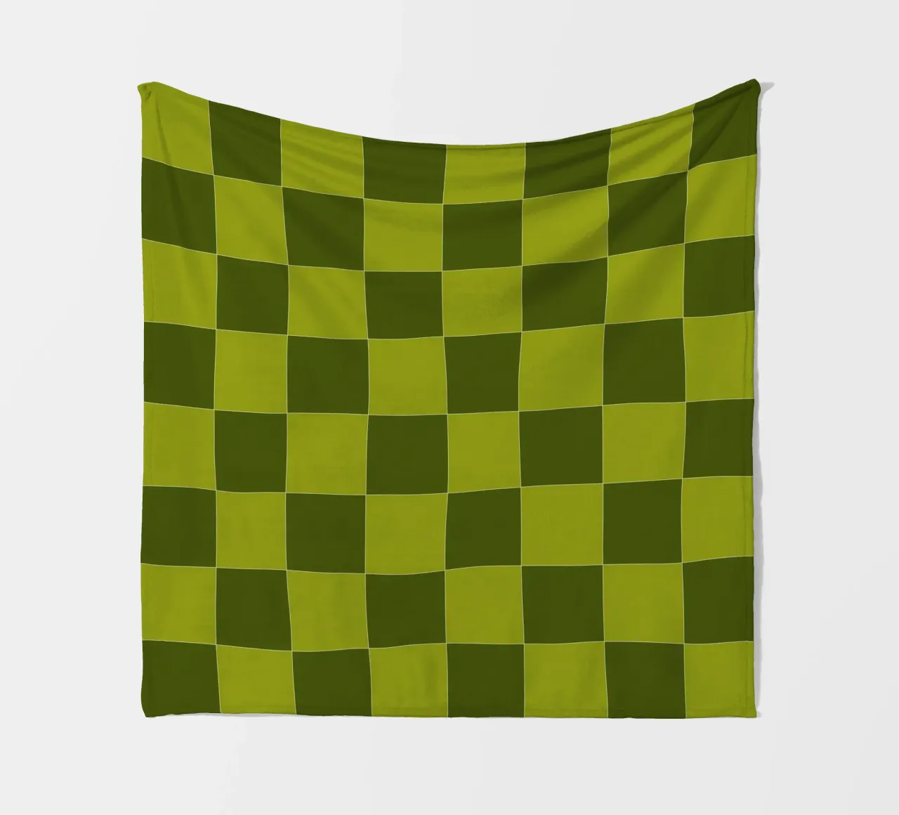 Groovy retro vibrant pattern checks- Sap green coperta in pile da TijanaArtStudio88