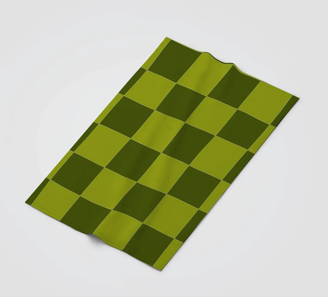 Groovy retro vibrant pattern checks- Sap green coperta in pile da TijanaArtStudio88