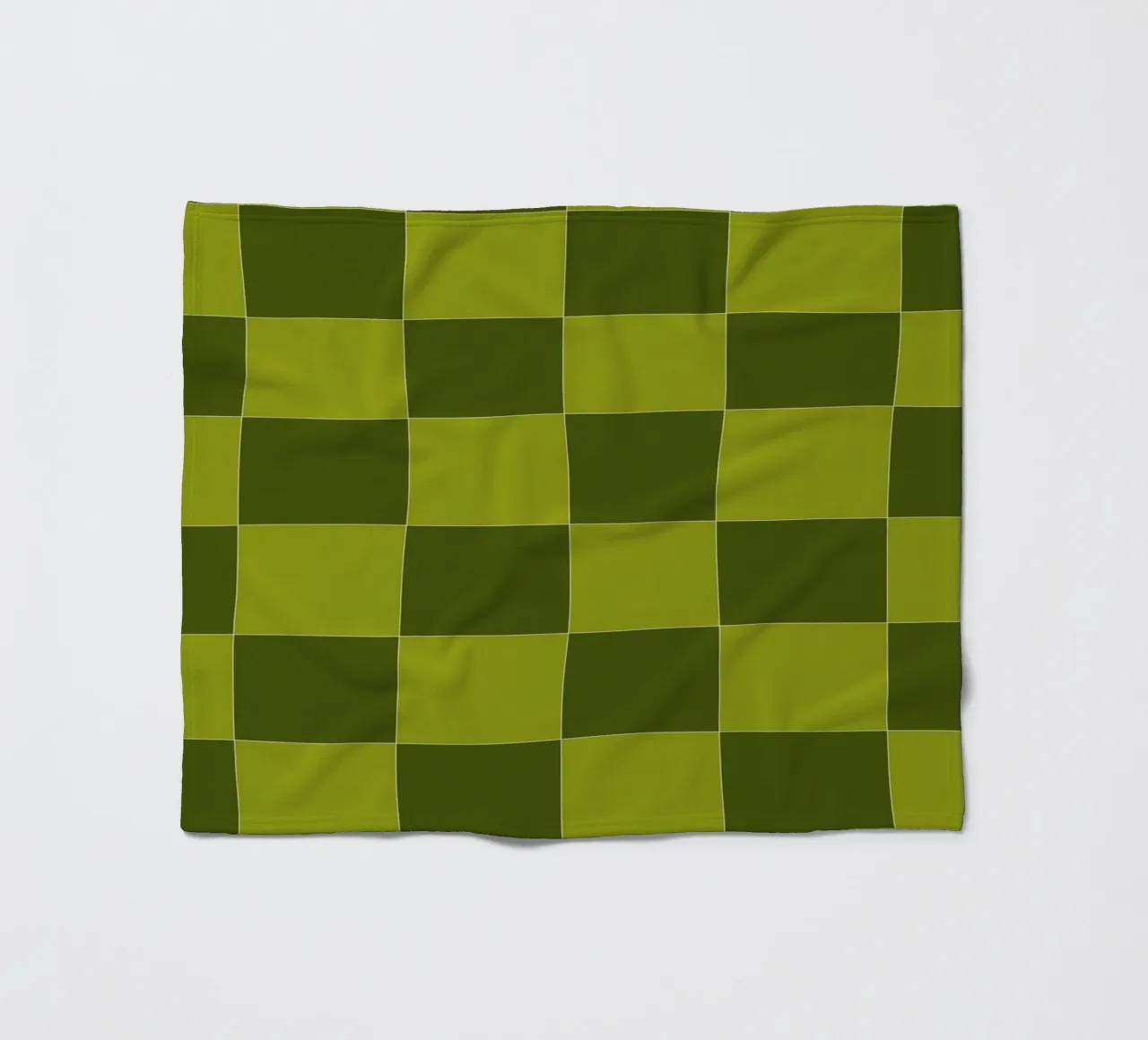 Groovy retro vibrant pattern checks- Sap green coperta in pile da TijanaArtStudio88