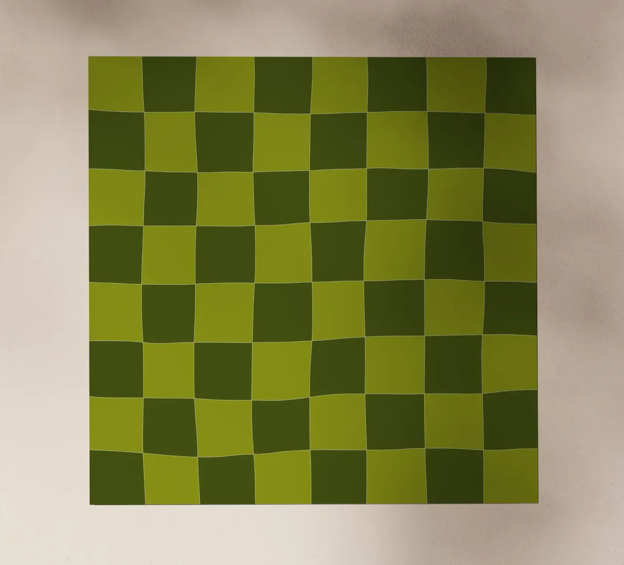 Groovy retro vibrant pattern checks- Sap green pellicola backlit da TijanaArtStudio88