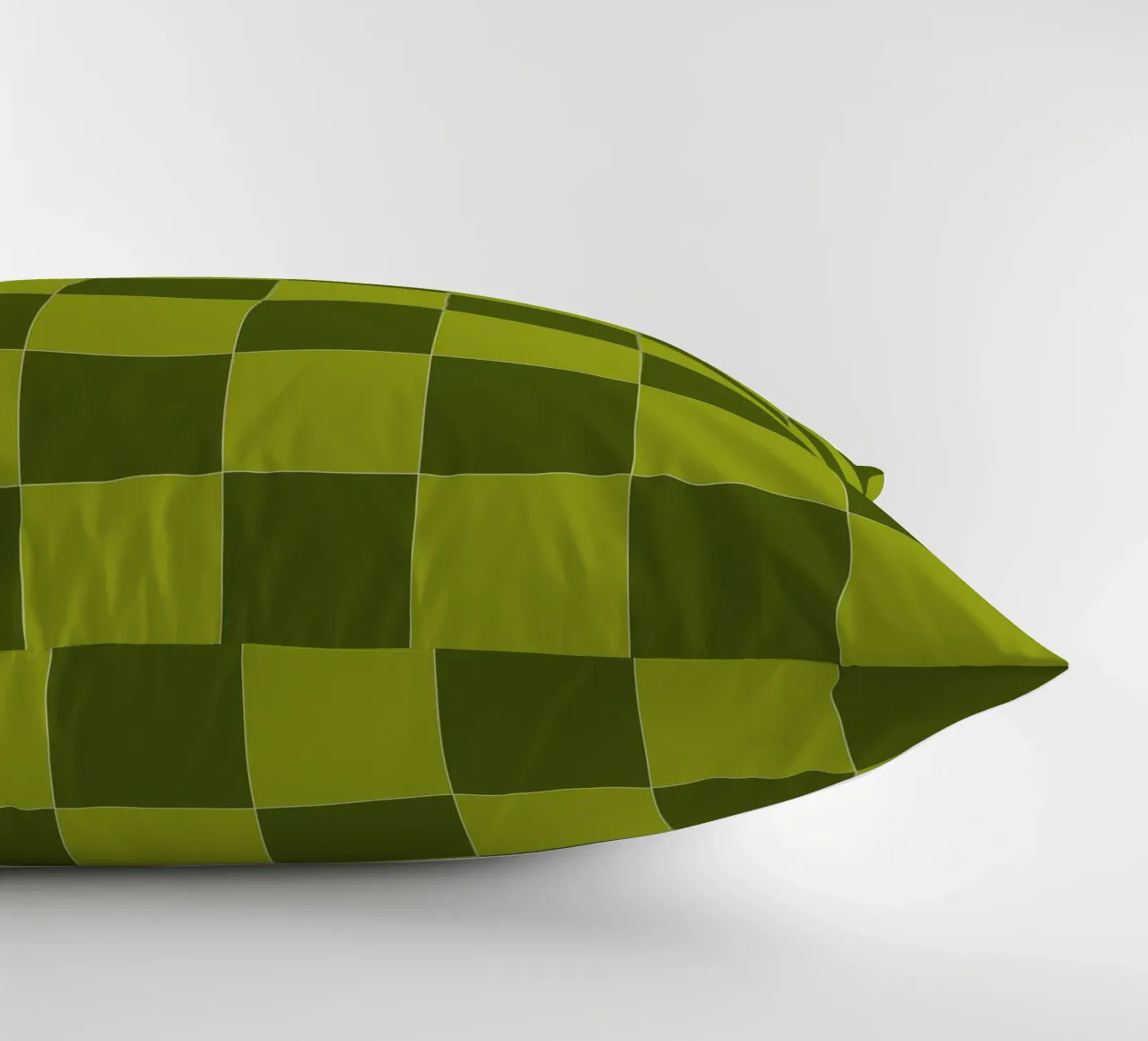 Groovy retro vibrant pattern checks- Sap green cuscino da TijanaArtStudio88