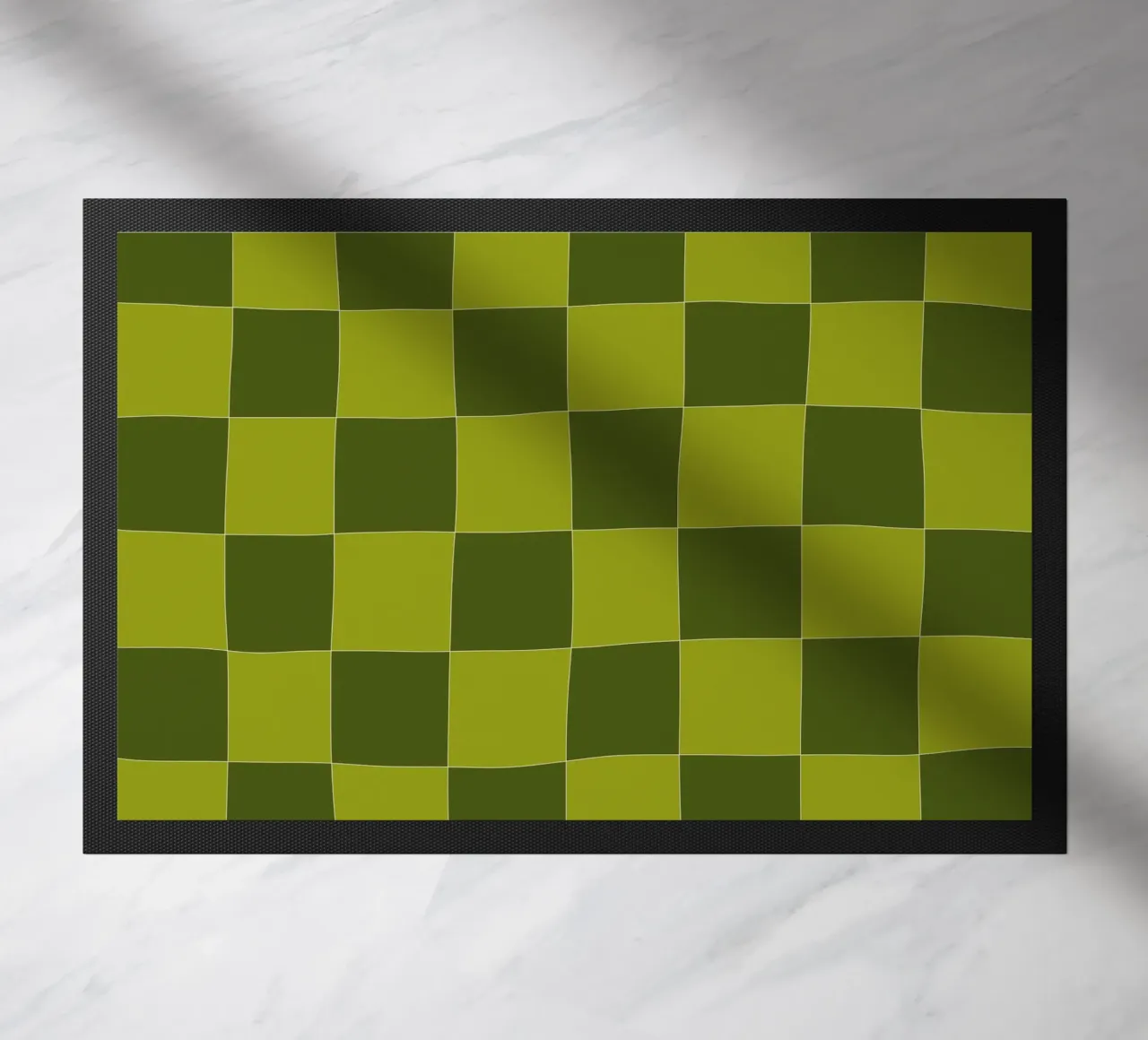 Groovy retro vibrant pattern checks- Sap green zerbino da TijanaArtStudio88
