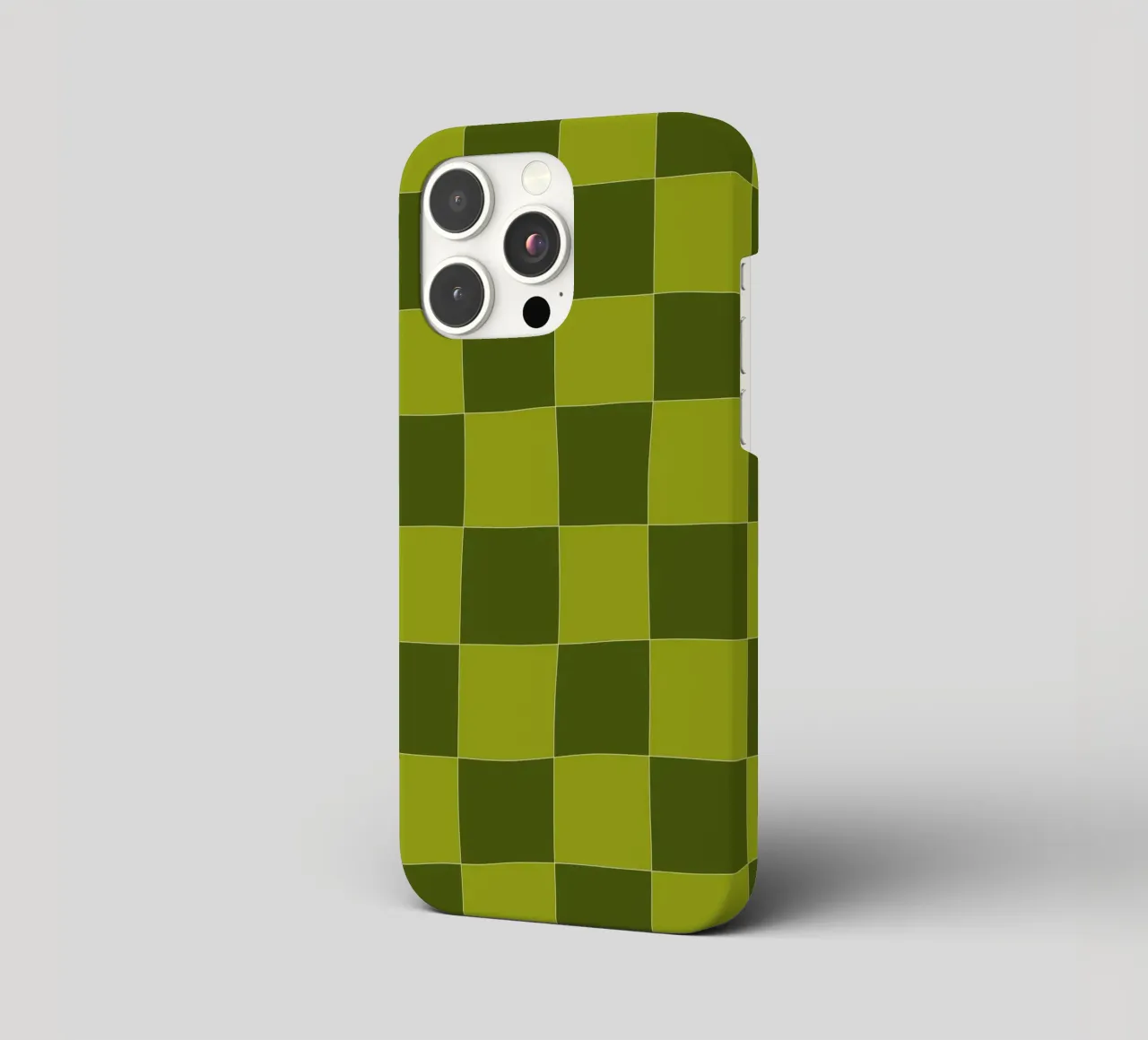 Groovy retro vibrant pattern checks- Sap green cover iphone da TijanaArtStudio88
