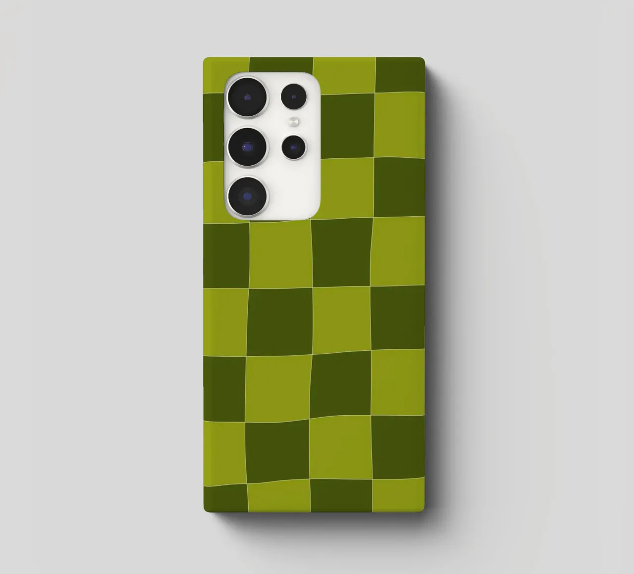 Groovy retro vibrant pattern checks- Sap green cover samsung da TijanaArtStudio88