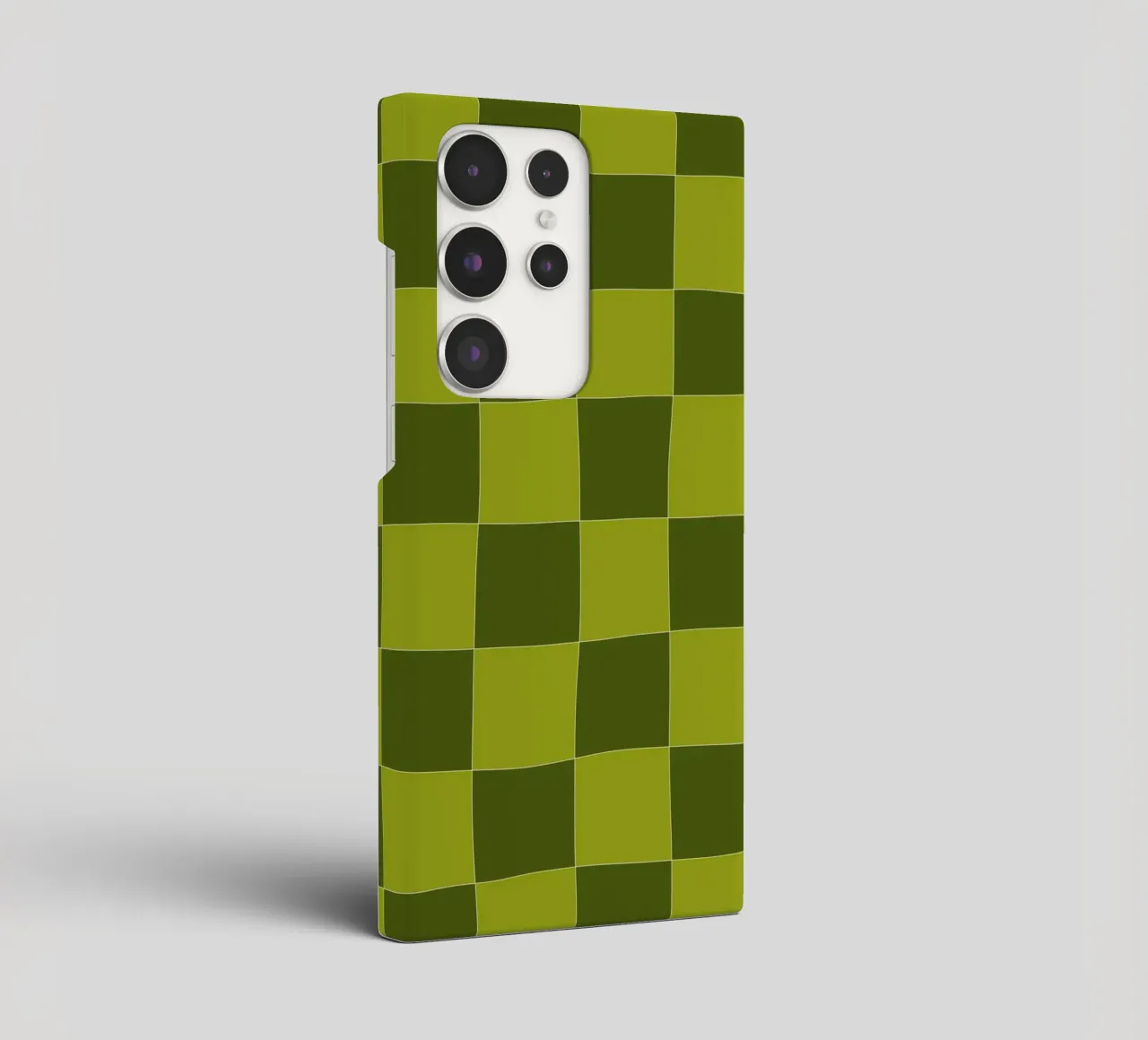 Groovy retro vibrant pattern checks- Sap green cover samsung da TijanaArtStudio88