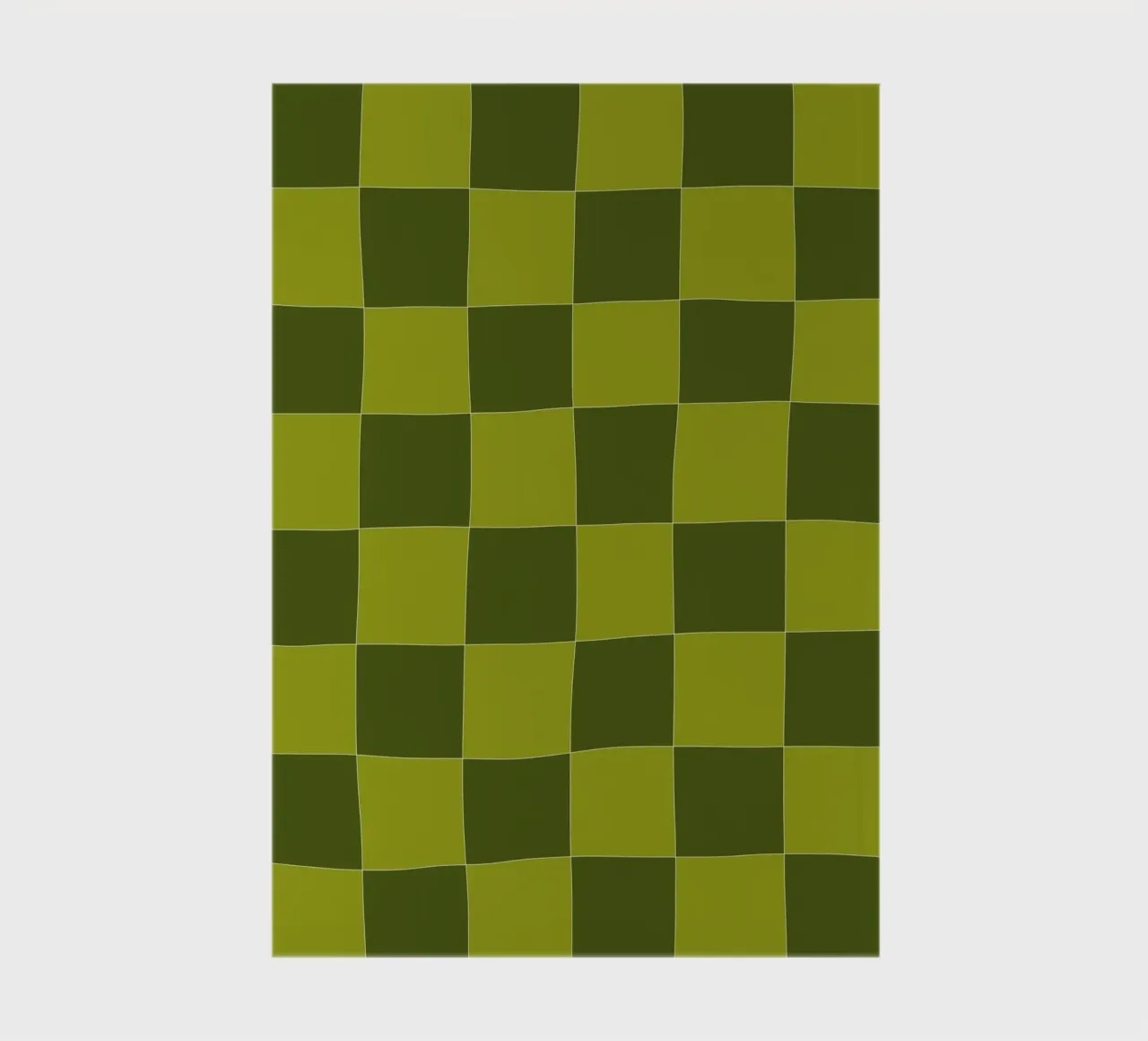 Groovy retro vibrant pattern checks- Sap green notebook by TijanaArtStudio88