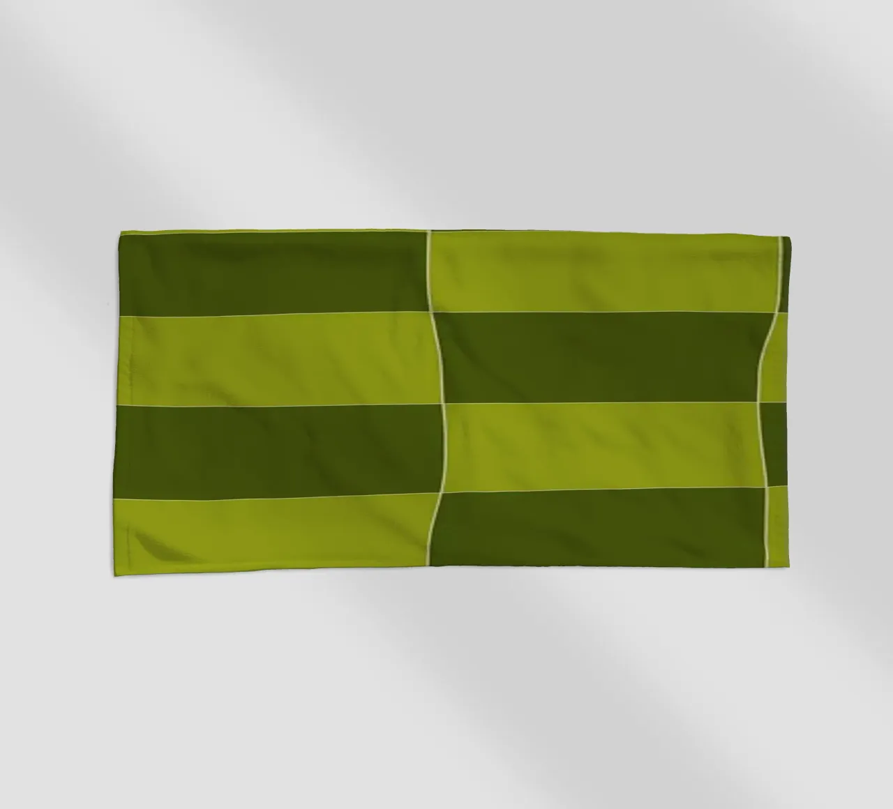 Groovy retro vibrant pattern checks- Sap green telo mare da TijanaArtStudio88