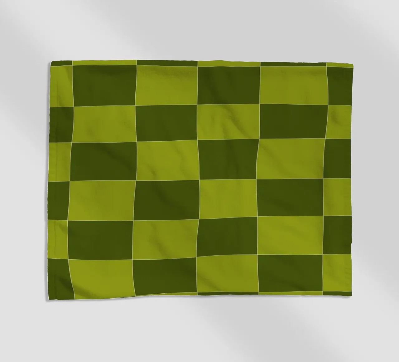 Groovy retro vibrant pattern checks- Sap green telo mare da TijanaArtStudio88