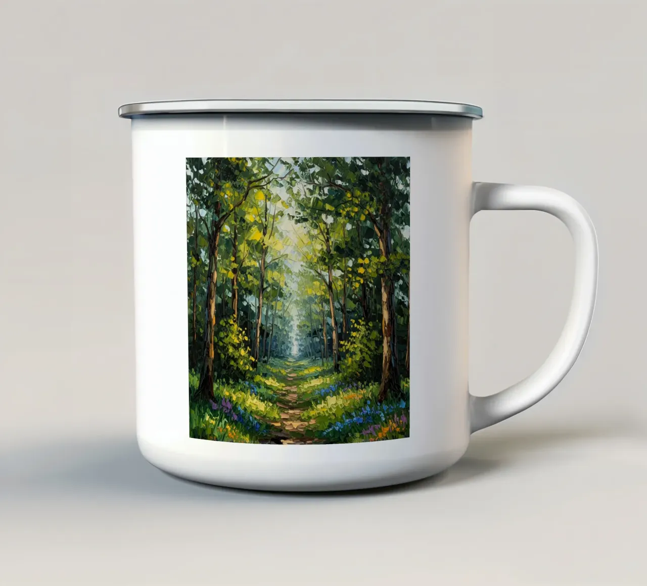 Sentiero per la radura incantata tazza in smalto da Artistic-shop
