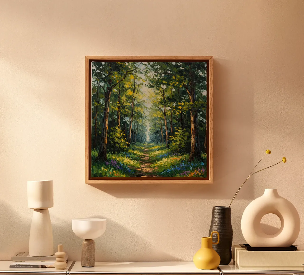 Path to the Enchanted Clearing canvas with Floater frame by Artistic-shop