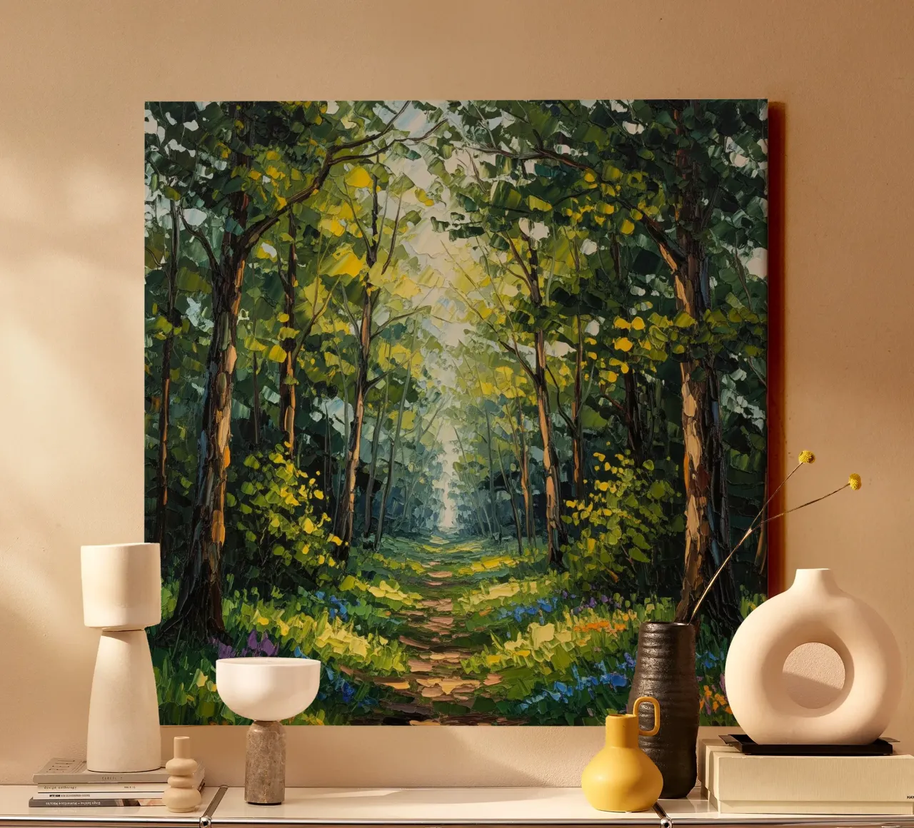 Path to the Enchanted Clearing canvas with Floater frame by Artistic-shop
