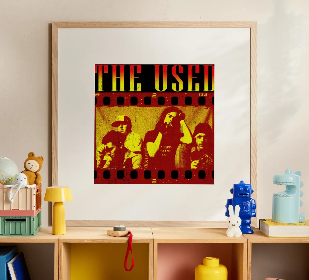 Membri completi della Used Band Essenziale poster con telaio in legno da igoshartwrks