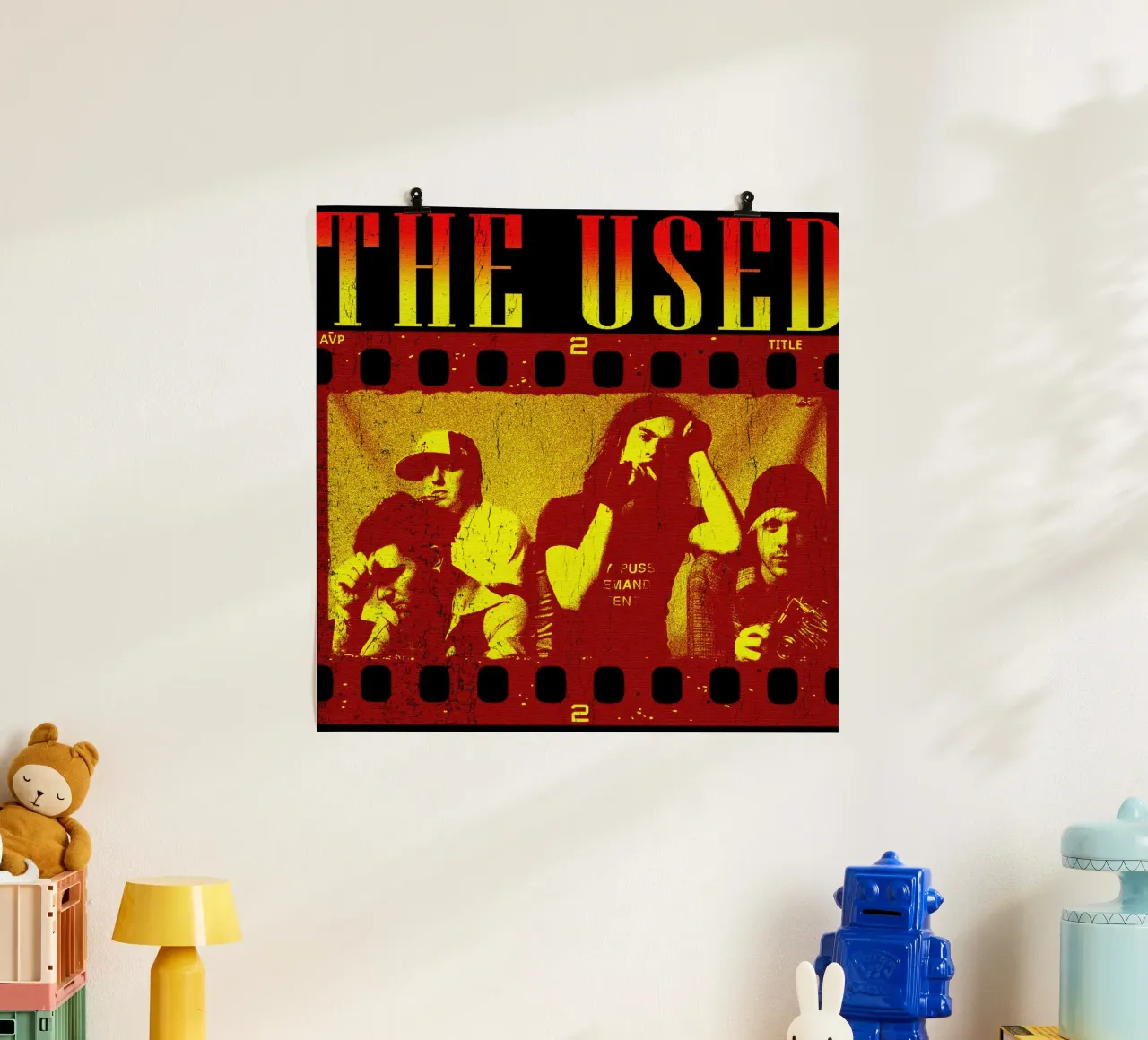Membri completi della Used Band Essenziale poster con telaio in legno da igoshartwrks