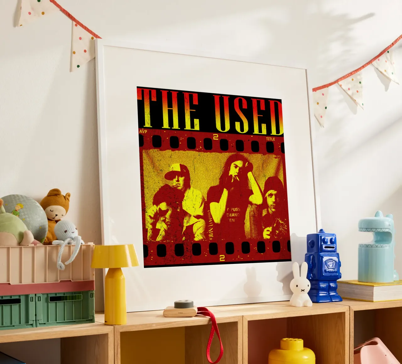 Membri completi della Used Band Essenziale poster con telaio in legno da igoshartwrks