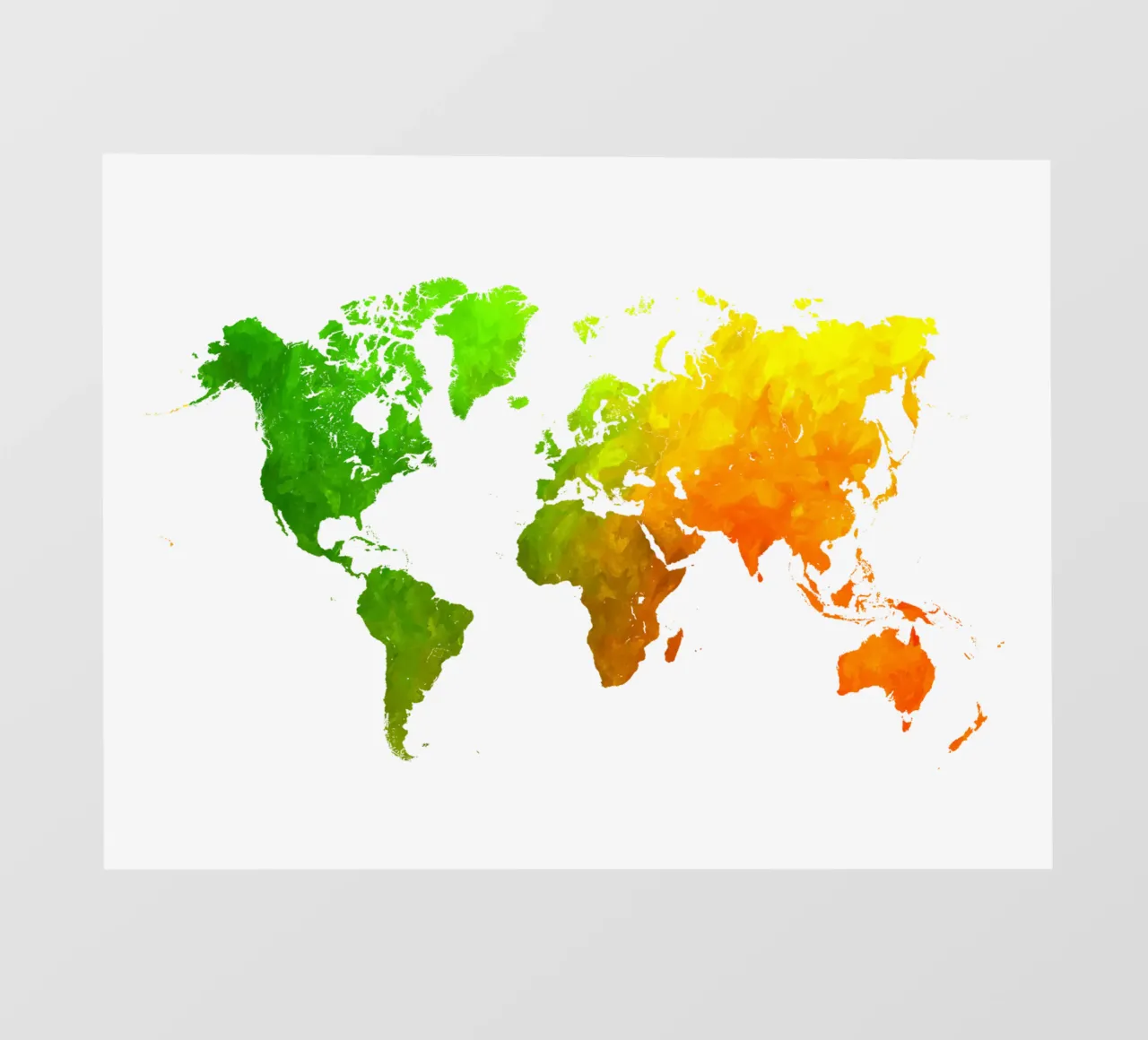 Colors map of the world photo wallpaper by Justyna Jaszke JBJart