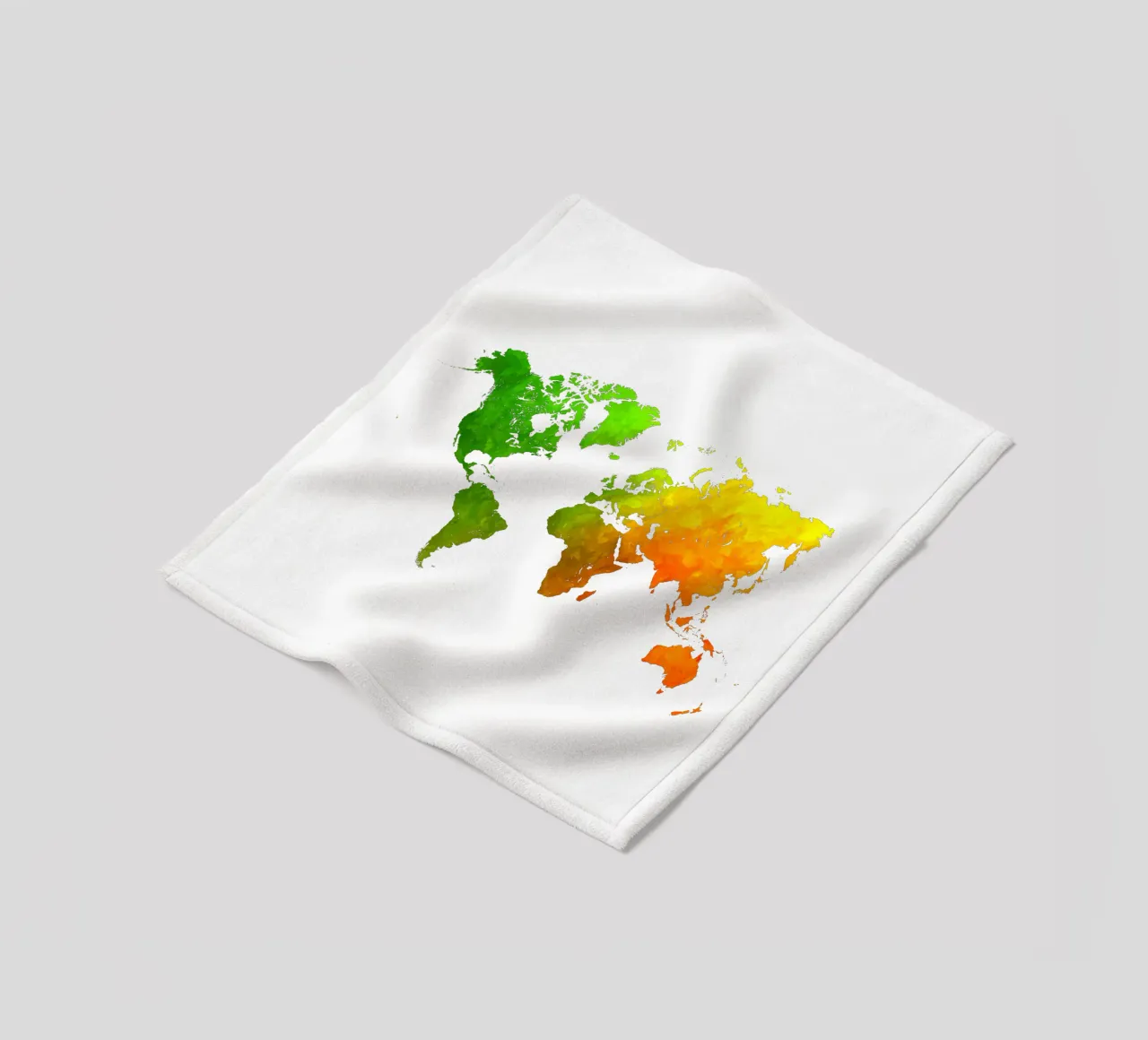 Colors map of the world fleece blanket by Justyna Jaszke JBJart
