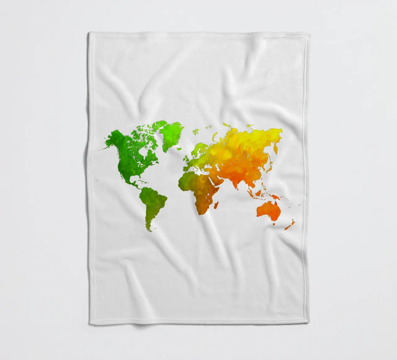 Colors map of the world fleece blanket by Justyna Jaszke JBJart