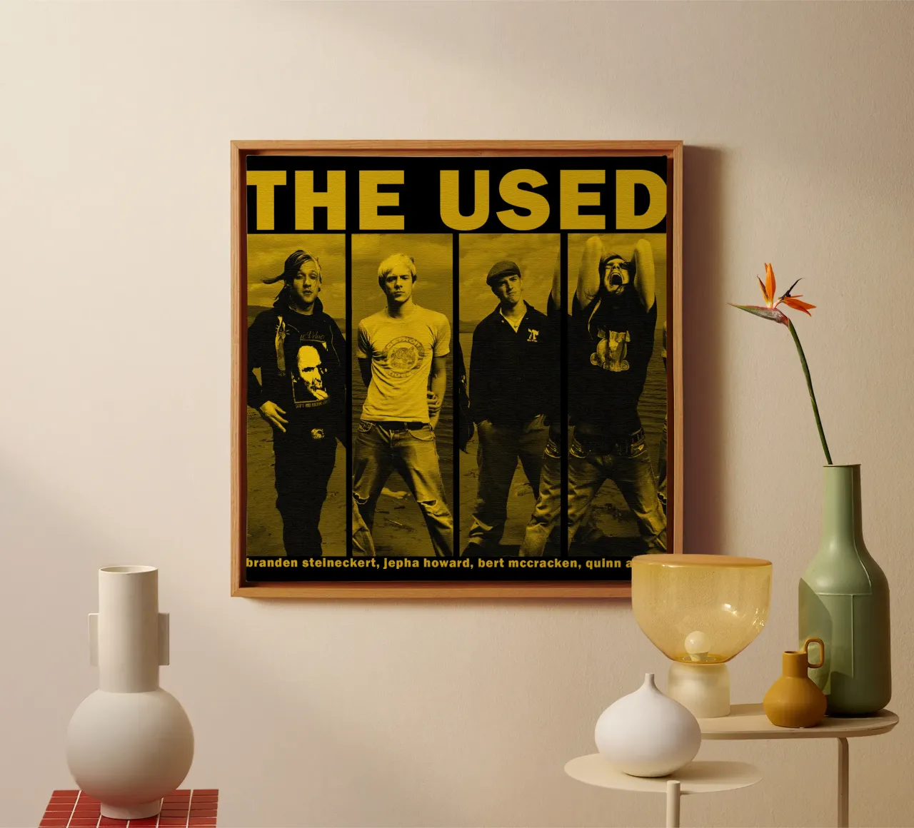 De Used Style Retro Vintage Essential canvas met Baklijst van igoshartwrks