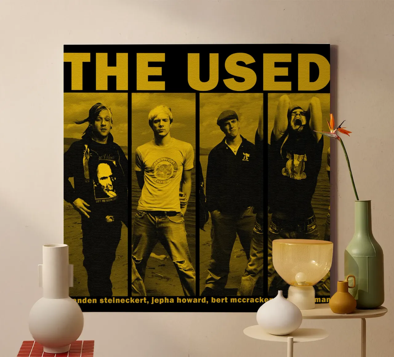 De Used Style Retro Vintage Essential canvas met Baklijst van igoshartwrks