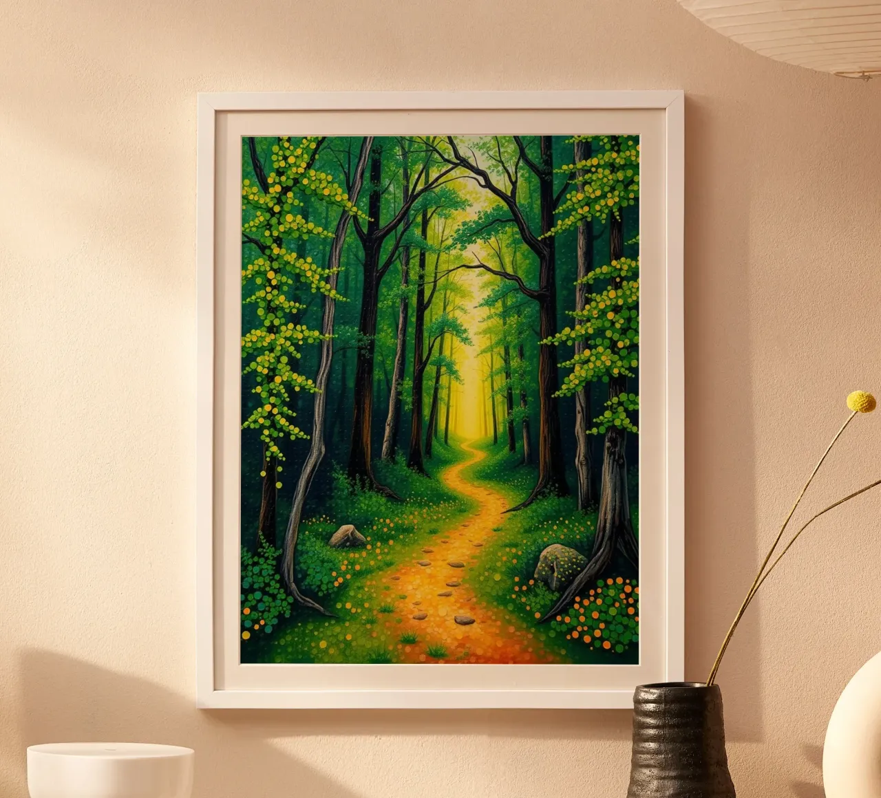 Il sentiero della foresta incantata: Un viaggio attraverso i boschi di smeraldo poster da Artistic-shop