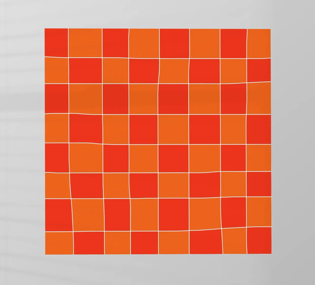 Groovy retro vibrant pattern checks- Orange red pellicola backlit da TijanaArtStudio88