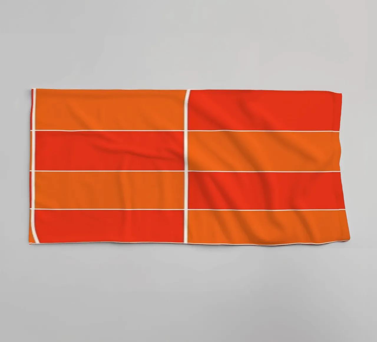 Groovy retro vibrant pattern checks- Orange red serviette de bain de TijanaArtStudio88