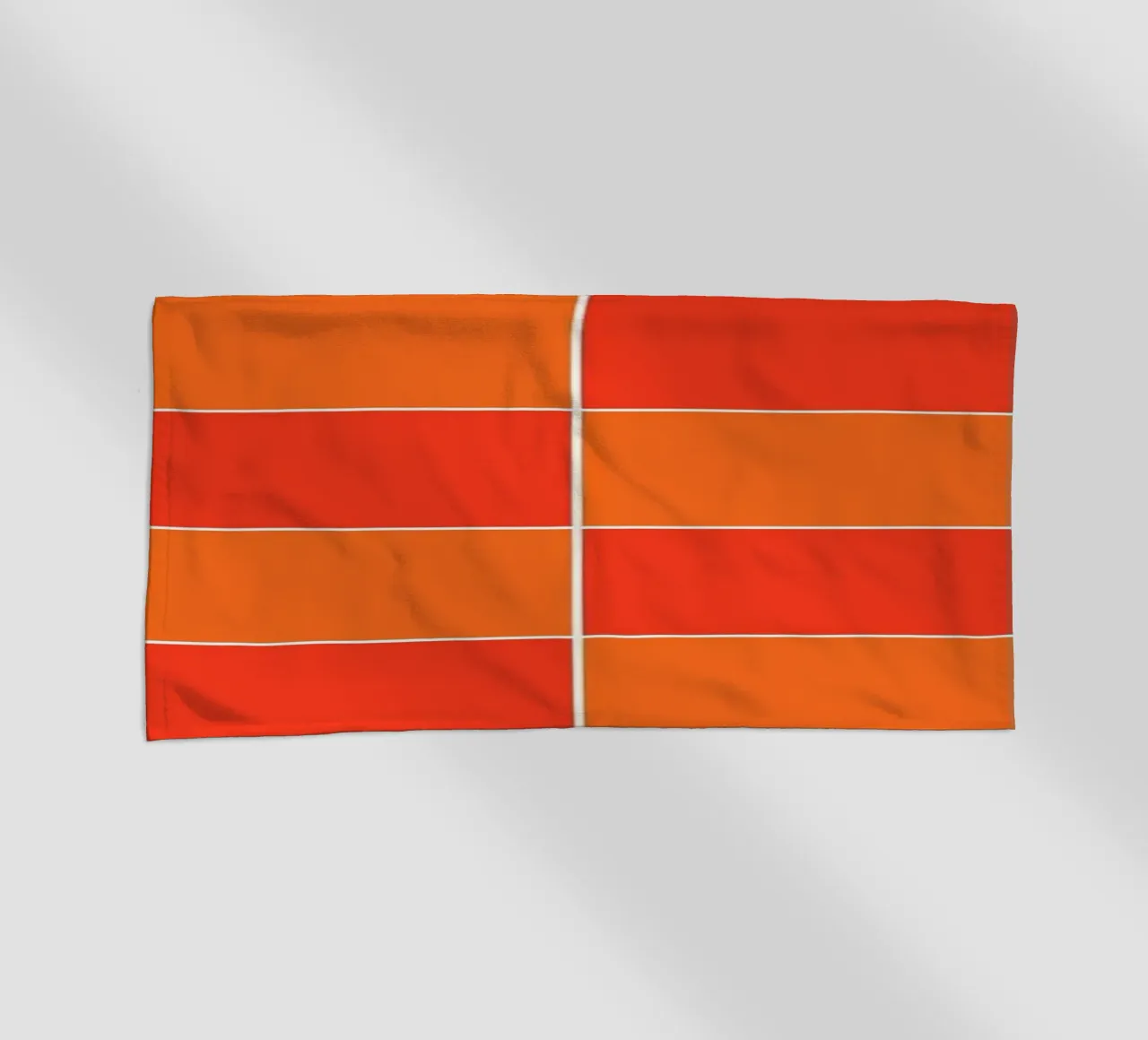 Groovy retro vibrant pattern checks- Orange red telo mare da TijanaArtStudio88